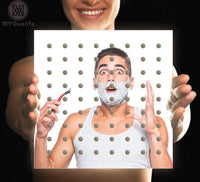 Luxury Chrome  LED  Rainfall Shower Head Stainless Steel Square Color Changing Lights Shower head Water Flow Generates