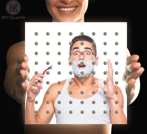 Luxury Chrome  LED  Rainfall Shower Head Stainless Steel Square Color Changing Lights Shower head Water Flow Generates