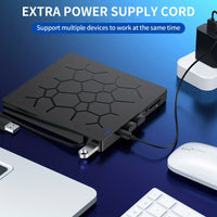 External Drive 7 IN 1 USB 3.0 Portable DVD Player,External Disk Drive Optical Compatible With Laptop Desktop PC Windows Linux OS