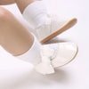 Adorable Baby Girls Bowknot Decor Soft Sole Flats Shoes with Non-Slip Bottoms for First Steps in Summer Princess Style