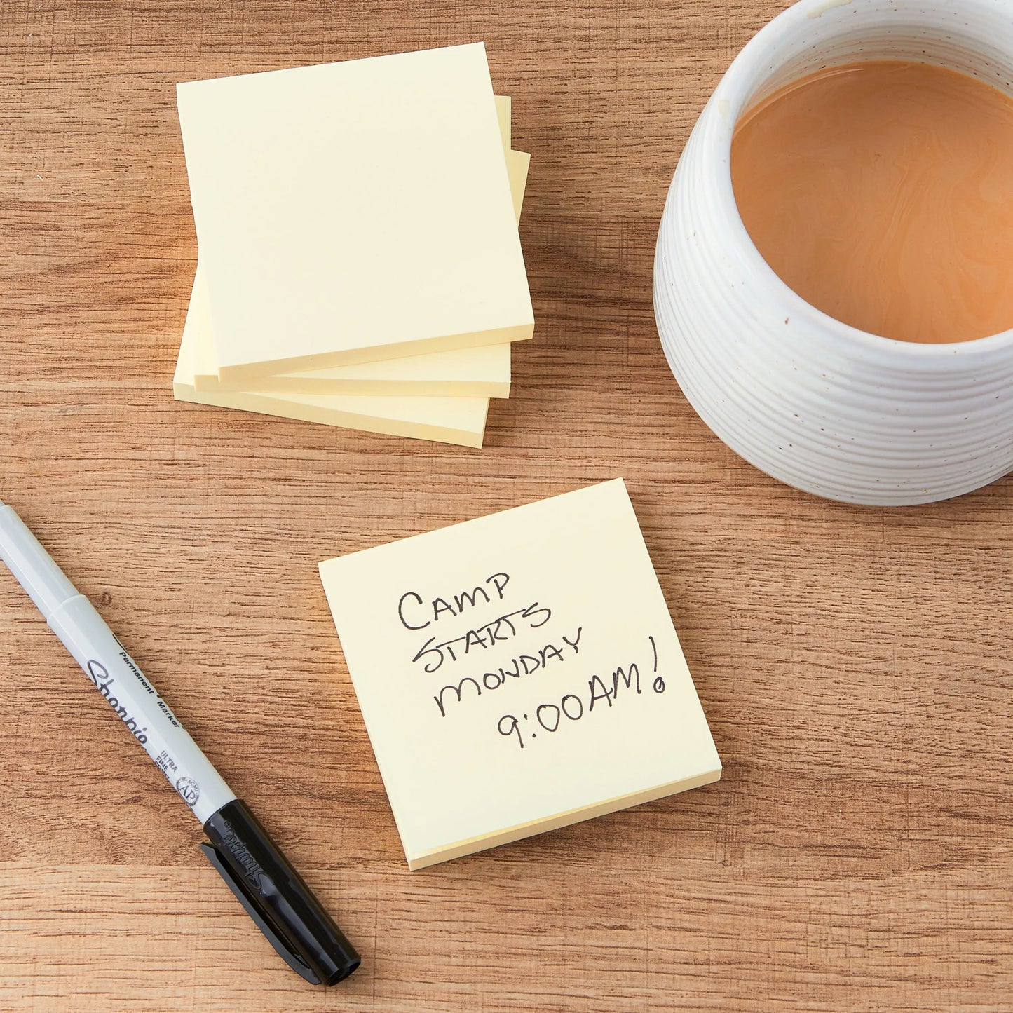 Sticky Notes, 3 X 3, Yellow, 400 Sheets, 4 Pads