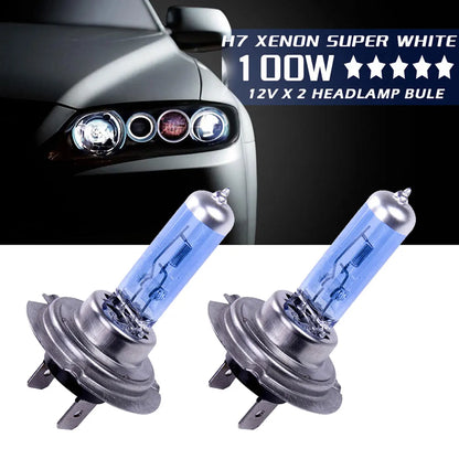 2/10Pcs H7 100W 12V Car Fog Light Halogen Bulbs Super Bright Car Headlight Bulbs Auto Parking Lamp Led Bulbs Car Accessories
