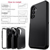 Black For Samsung Galaxy A16 5G Case Heavy Duty Shockproof Hard Protective Rugged Hybrid 3in1 Layers Cover