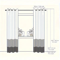 2Pcs Golden Wave &Circle Blackout Curtains Thermal Insulated Light Filtering Drapes with Grommet Top  Living Room Bedroom