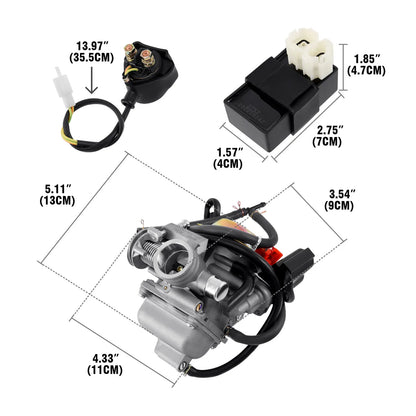 Samger Scooter 150CC 4 Stroke Engine GY6 11inch Long Shaft Air Cooling Motorcycle Go Kart Moto Motor CVT ATV Complete Engine