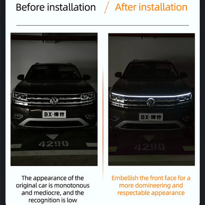 1.5m 1.8m Car LED Decorative light strip Hood light White Daytime running lights Sequence Signal lights Silicone lamp waterproof
