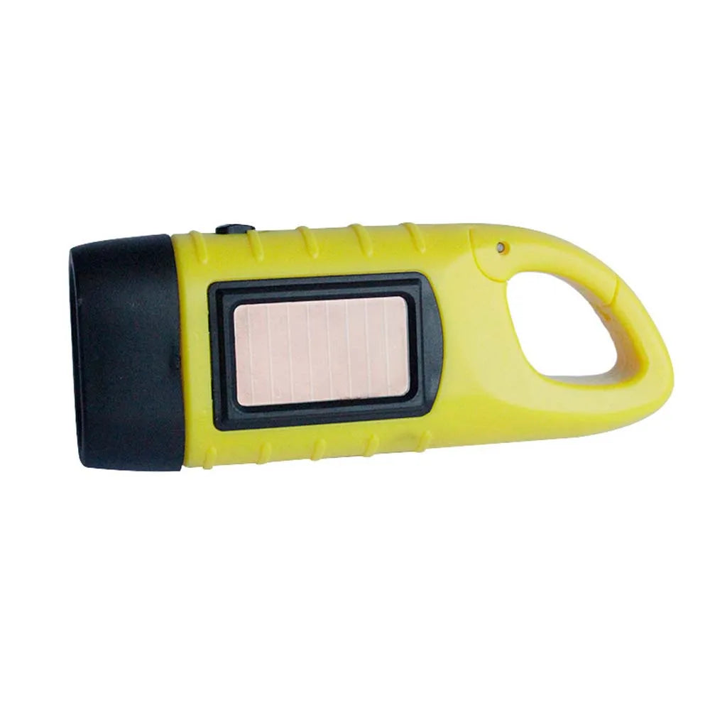 LED Flashlight Hand Crank Solar Powered Rechargeable Survival Gear Self Powered Charging Torch Dynamo for Fishing Boating Hiking