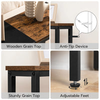 Narrow Console Table with Power Outlets, 44.9-Inch Sofa Table, Slim Behind Couch Table, Entryway Display Shelf, for Living Room,