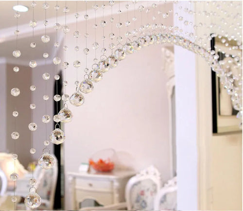 Fashion Crystal Glass Bead Curtain Indoor Home Decoration Luxury Wedding Backdrop Decoration Supplies Background Decoration