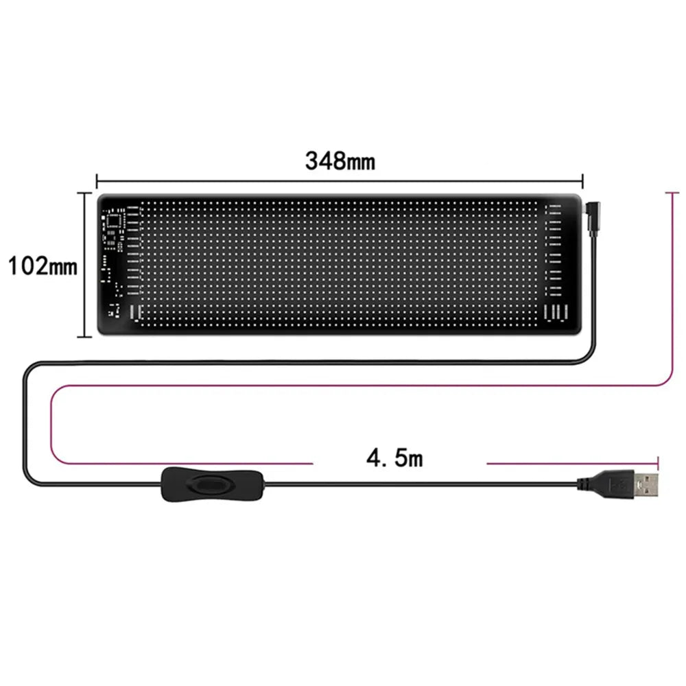 RGB Car Devil Eyes Light Led Soft Screen DIY Car Windshield Dynamic Eyes Light Flexible Matrix Screen Smart Phone App Control