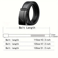 Men's High-Quality Belt 110cm 120cm 130cm Luxury Belt, Black Men's Automatic Buckle Jeans Men's Belt Suit Belt