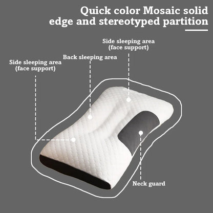 Massage Neck Pillow Soft Adjustable Ergonomic Knitted Orthopedic Contour Support Pillow