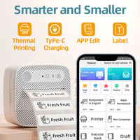 B3 Portable Photo Printer with Bluetooth iOS Android for Inkless Thermal Printing  Sticker Printer Label Maker DIY Toy Kids Gift