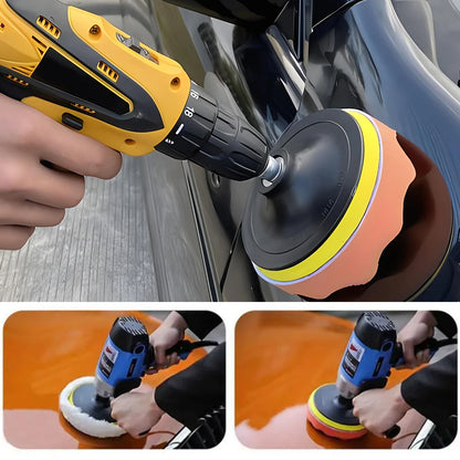 Car Polishing Sponge Pads Kit Foam Pad Buffer Kit Polishing Machine Wax Pads for Auto Motorcycle motor vehicle Removes Scratches