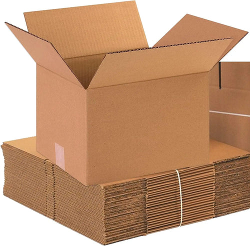 Moving Boxes Medium 12"L X 10"W X 8"H,50-Pack | Corrugated Cardboard Box for Packing, Shipping and Storage 3mm Thick