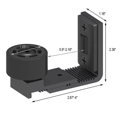 CCJH Sliding Compartment Door Adjustable Floor Rail Wall/Door Bottom Rail Hardware Accessories Black