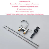 Wanmivezlo Integrated Basin Brass Sink Faucet With Double Handle Hot And Cold Water Deck Installation Wash Basin Faucet