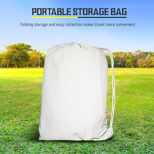 150*190CM Camping Hammock Canvas Hanging Bed Without Stick White Double Chair Swing Sleeping Bed for Travel Rollover Prevention