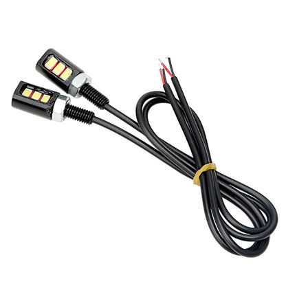 1 Pair License Number Plate Screw Bolt Light Energy Saving LED License Number Plate Light for 12V Car Motorcycle