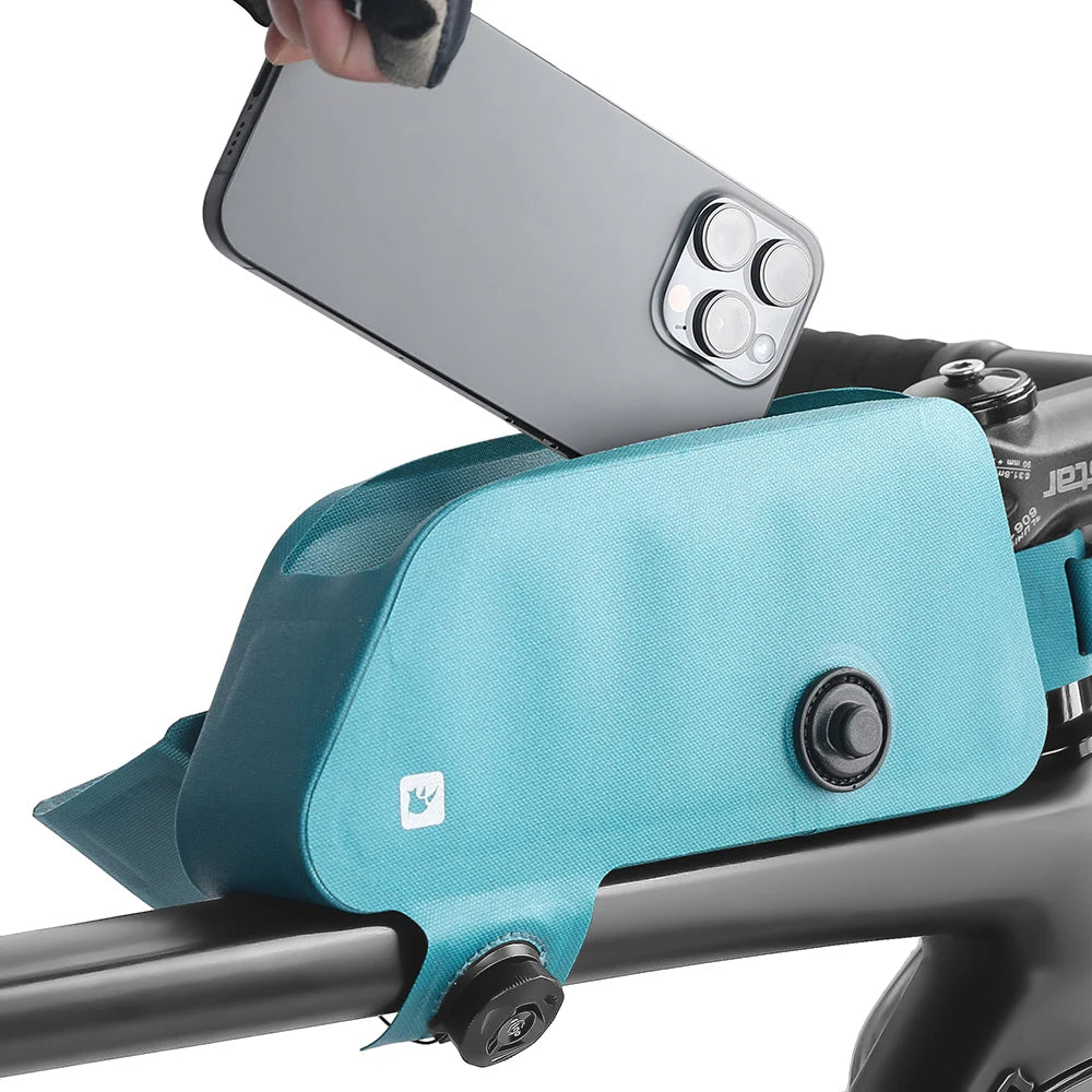 Rhinowalk 2L Waterproof Bicycle TopTube Bag Magnetic Bike Bag Road Bicycle Front Bag Compact Size Quick Release Buckle Cycle Bag