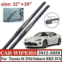 Car Wipers For Toyota 86 GT86 FT86 Scion FR-S Subaru BRZ 2012-2020 Windows Wipers Blade Brushes Auto Windscreen Car Accessories