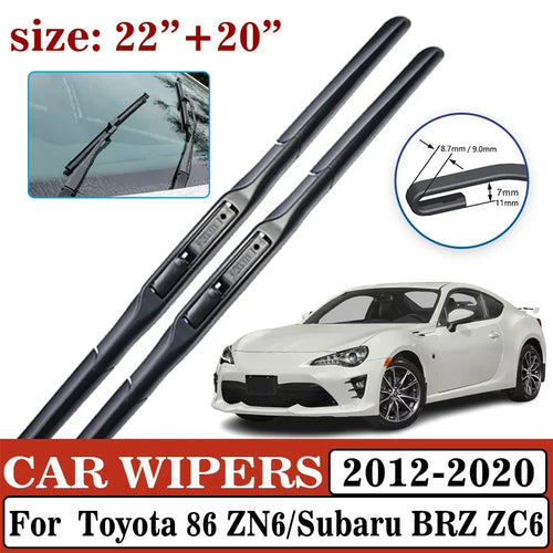 Car Wipers For Toyota 86 GT86 FT86 Scion FR-S Subaru BRZ 2012-2020 Windows Wipers Blade Brushes Auto Windscreen Car Accessories