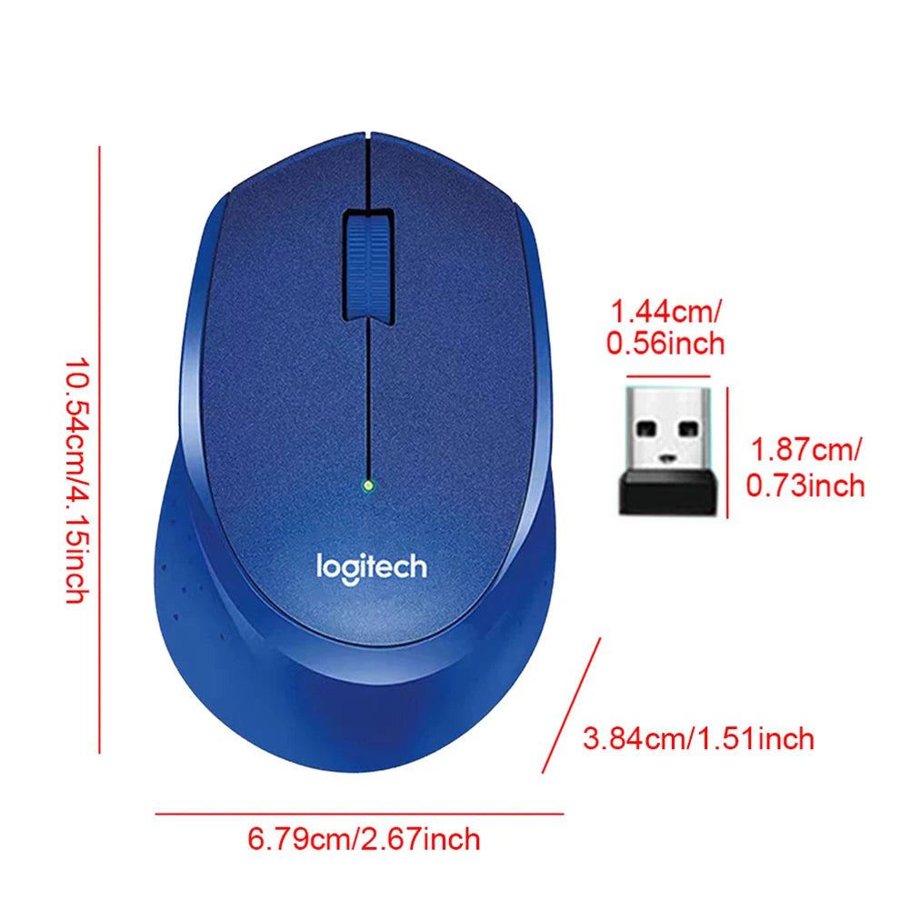 Logitech M330 Wireless Mouse Silent Mouse 1000DPI Optical Mouse 2.4GHz W/ USB Receiver Mice for Office Home Using for PC Laptop