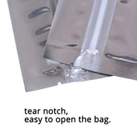 One Side Clear Mylar Plastic Bags 9x14cm Eco-friendly Smell Proof Coffee Bean Doypack Glossy Silver Stand Up Zip Lock Pouches