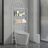 24.8*13.39*69.69 Inch 3-Tier Toilet Storage Rack Floor Standing Toilet Bathroom Organize Shelf  Easy to Clean