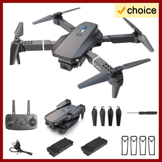 The new E88PRO upgrade professional HD camera LED lighting aerial photography 360° all-round collapsible wide-angle RC drone