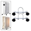 1 Pair Electric Heating Oil Heater Support Holder Replace Parts Replacements Black Wheel For Oil Heater Caster Bracket Holder