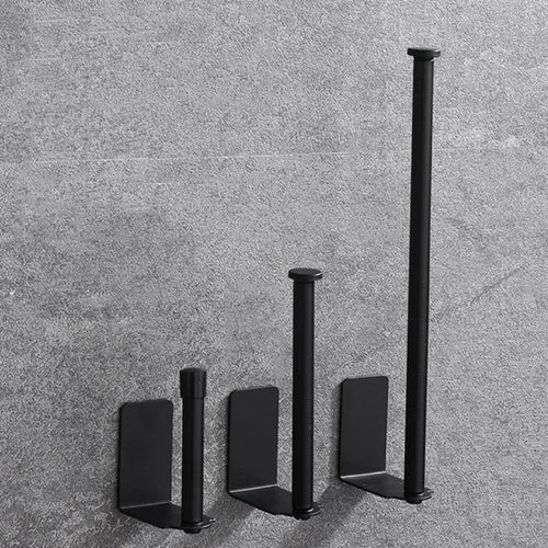 Self Adhesive Toilet Paper Towel Holder Punch-free Roll Paper Holder Kitchen Hook Storage Holder Stainless Steel Wall Mount Hook