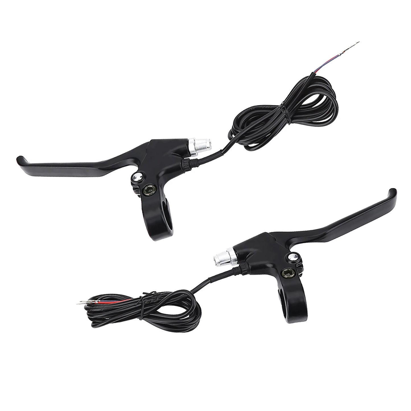 1 Pair Bicycle Lever Set Durable 2 Wires Left & Right E bike Bicycle Electric Brake Lever Replacement Parts