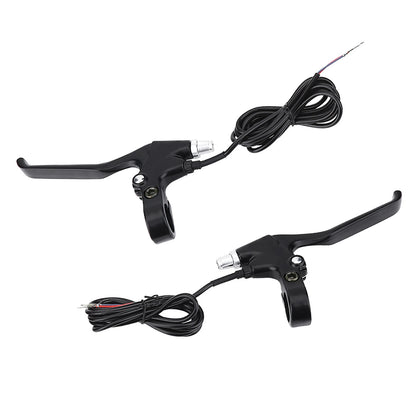 1 Pair Bicycle Lever Set Durable 2 Wires Left & Right E bike Bicycle Electric Brake Lever Replacement Parts