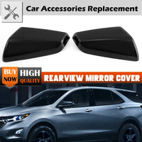 1Pair Glossy Black Car Side Rear View Mirror Cover Caps for Chevy Equinox Terrain GMC Terrain 2018 2019 2020 2021 2022 2023