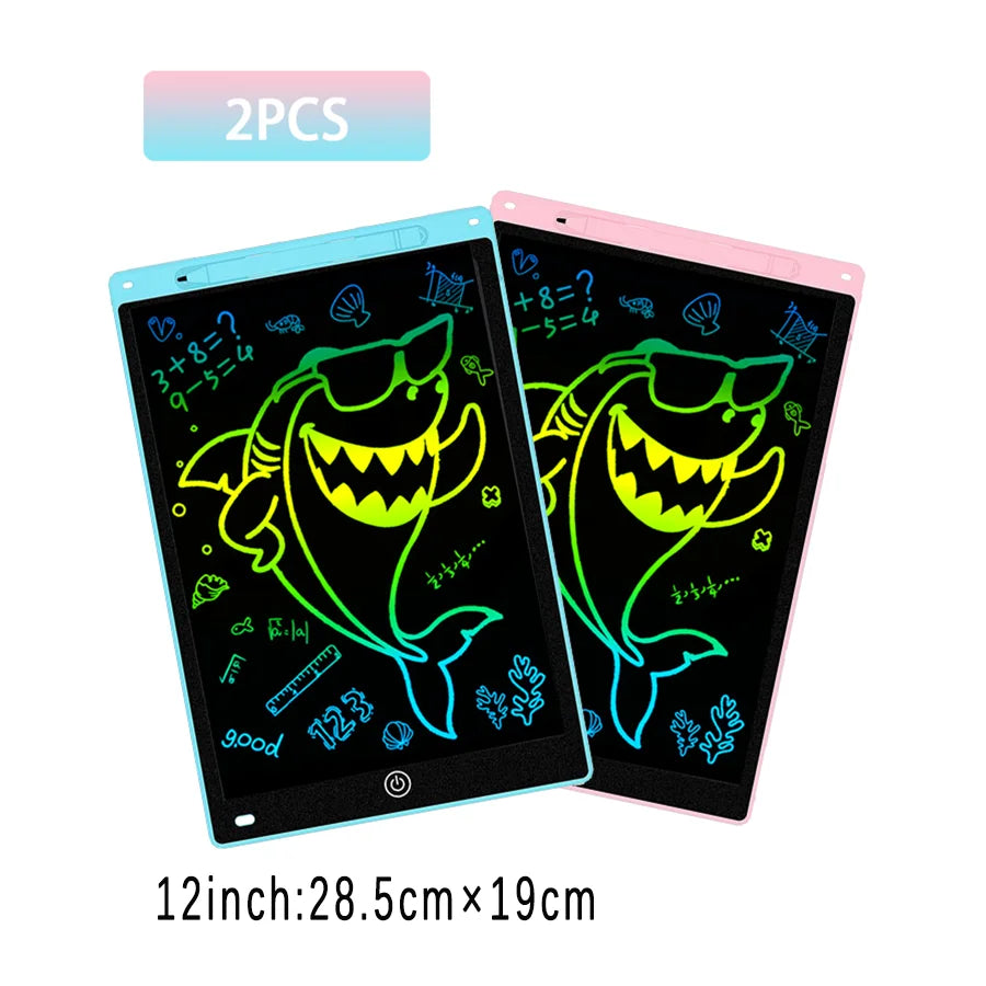 2 pieces of 12 inch LCD writing board, drawing board, children's graffiti drawing board, handwriting blackboard, children's toy