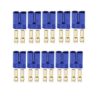 10 Pairs EC5 Banana Plug Connectors Female Male 5.0mm Gold Bullet Connector for RC ESC LIPO Battery Device Electric Motor
