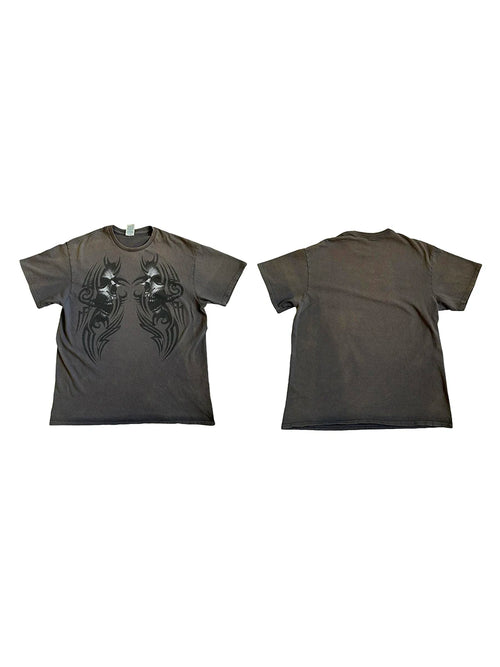 Women Gothic Tops Printed Casual Loose Summer Basic Short Sleeve T-Shirts Streetwear Aesthetic Grunge Clothes