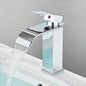 Quyanre Matte Black Waterfall Basin Faucet Single Handle Mixer Hot Cold Water Basin Crane Tap For Bathroom Wash Basin Mixer Tap