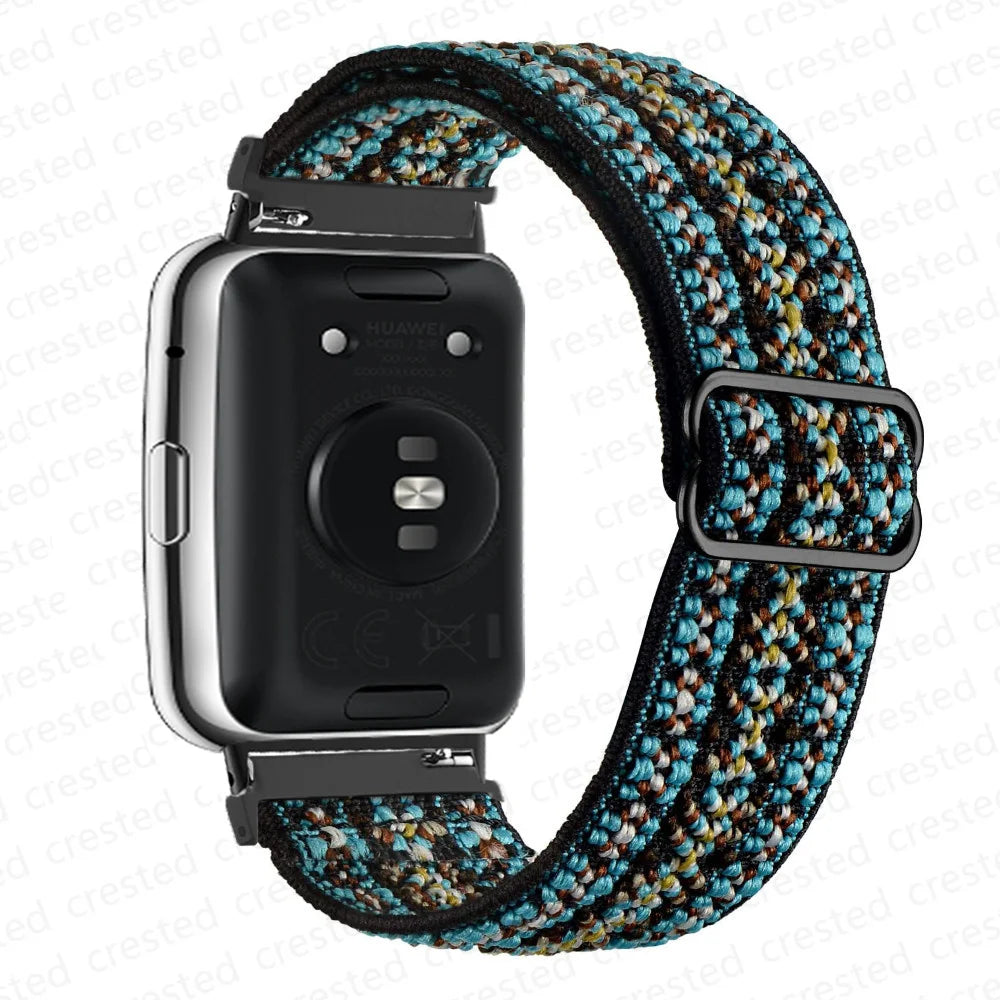 Scrunchie Band For Huawei Watch Fit 2 Strap Smartwatch Accessories Elastic Nylon Loop Bracelet Correa Huawei Watch fit2 band