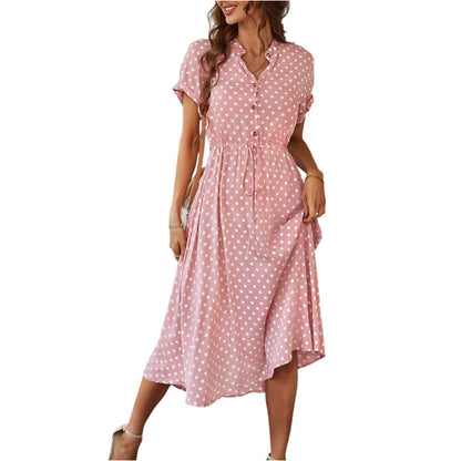 Hot New Women's Summer Maxi Dress 2025 Floral Wrap V Neck Puff Short Sleeve Ruffle Beach Resort Long Dresses