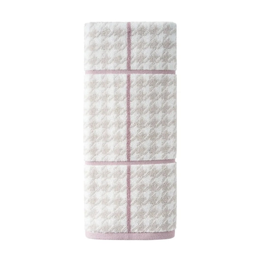 Plaid Hand Towel, 28" x 16", Rose Pink by Drew Barrymore