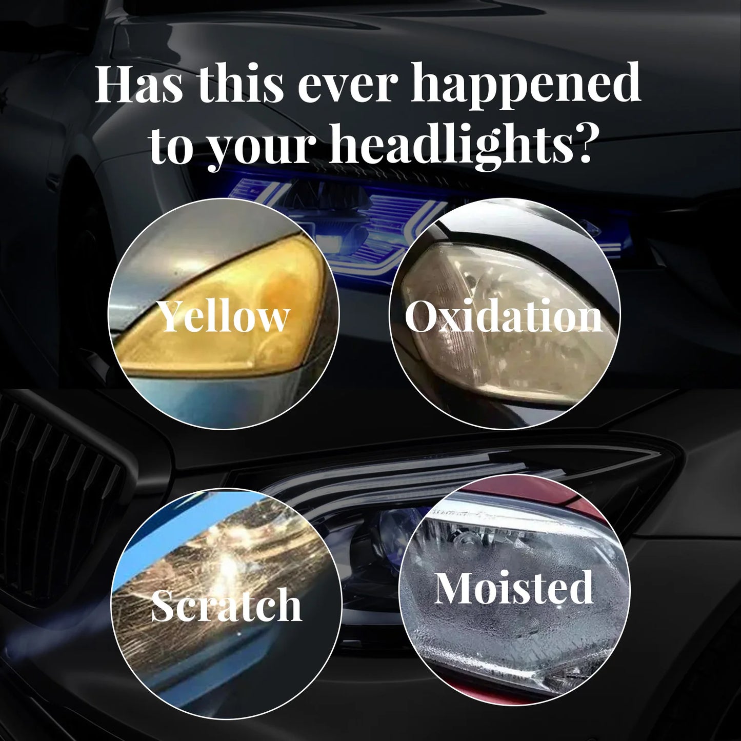 Car Headlight Cleaning Refurbishment Repair Fluid Car Lampshade Yellowing Scratches, cracks repair Polishing Agent 100ml