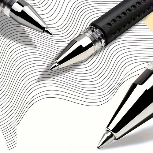 48pcs Gel Pens with Transparent Barrel, 0.5mm Smooth Writing for Office & School, Includes 6 Black Pens +42 Refills