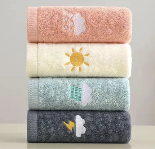 Bathroom Hand Towels Set of 4, Hand Towel Soft Cotton Towel Highly Absorbent Hand Towel, Hand Towels for Bath, Hand, Face, Gym a