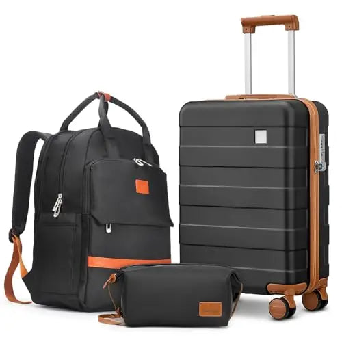 imiomo Travel Luggage Sets, Hard Shell Lightweight Carry on Suitcase with Travel Bag, TSA Lock, Durable Silent Spinner Wheels