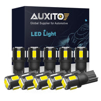 AUXITO 10X W5W T10 LED Bulb Ultra Bright White 194 168 LED Car Interior Lights Canbus Map Dome Door Glove Box Trunk Light 12V