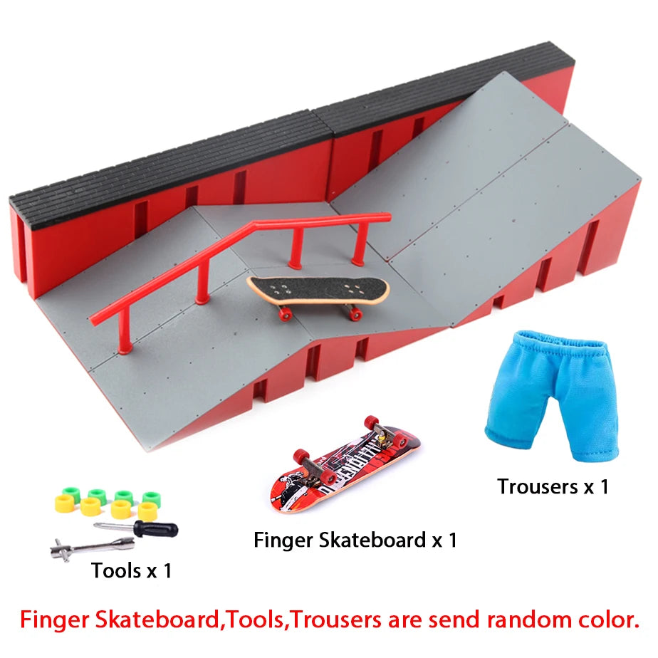 Finger Skateboard Big Scene DIY Mini Park Finger Skatepark Ramp Track Stairs Venue Combination Indoor Home Toys