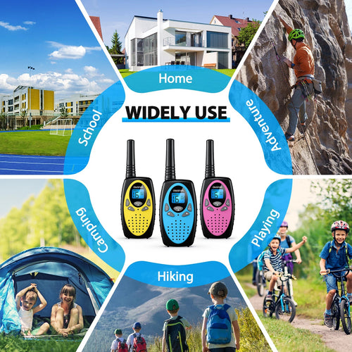 AWANFI Walkie Talkies Rechargeable 3 Pack for Kids Adults, 2 Way Radios with 1200 mAh Li-ion Battery, 22 Channels for Outdoor EzBuyCo