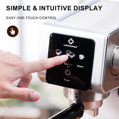 Machine 20 Bar, Professional Espresso Maker with Milk Frother Steam Wand